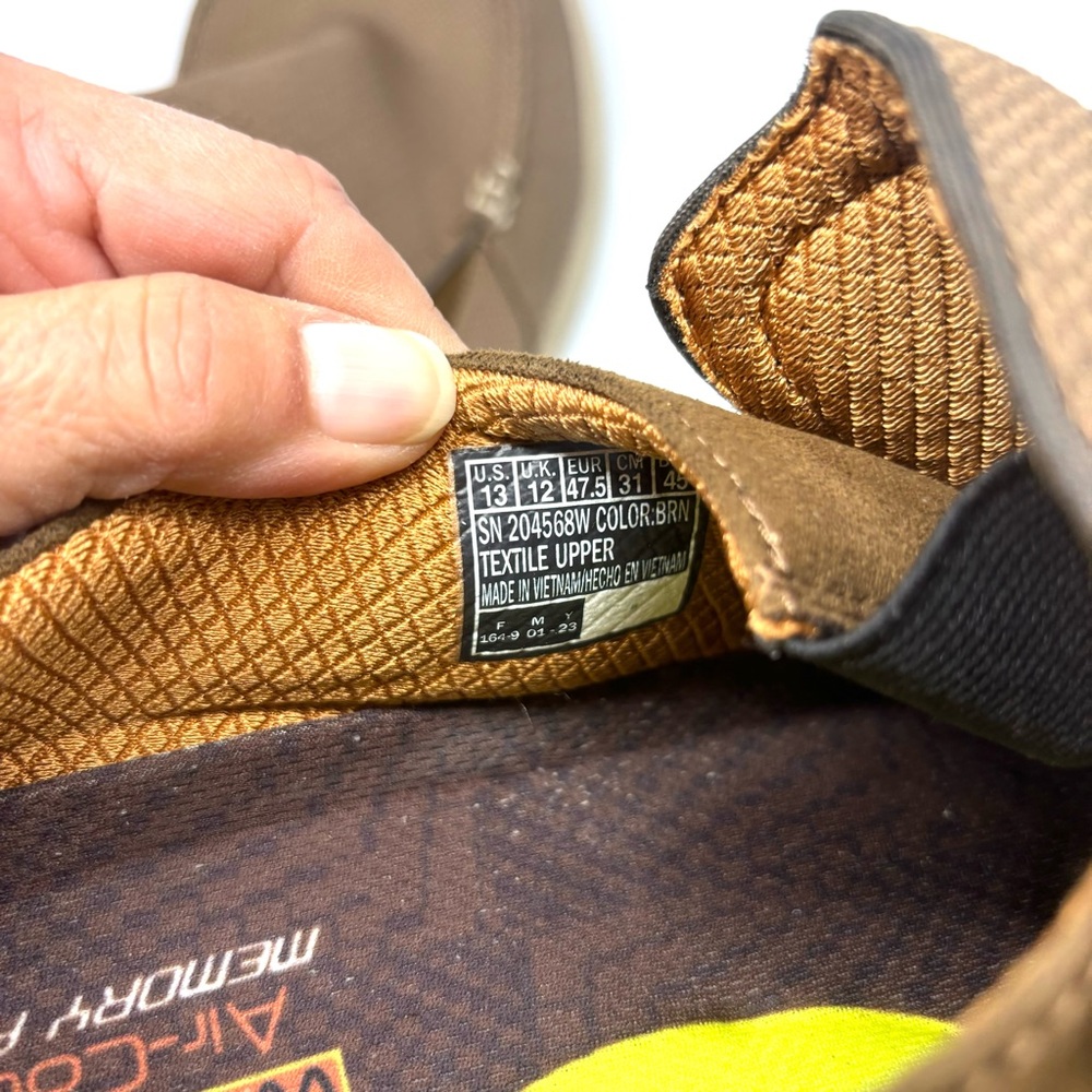 Sketchers Slip On Air Cooled Memory Foam Brown Sz… - image 8